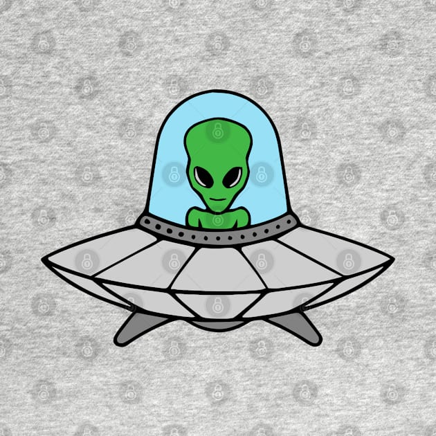 Alien in Flying Saucer by KayBee Gift Shop